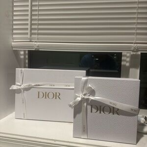 Authentic Dior White Gift Boxes with Ribbon